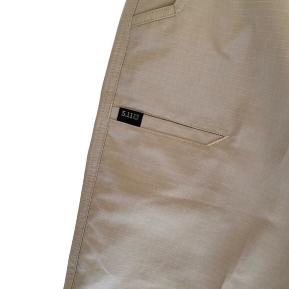5.11 Tactical Men's Lightweight Khaki Flat Front Pants - 36x34 - Picture 5 of 6